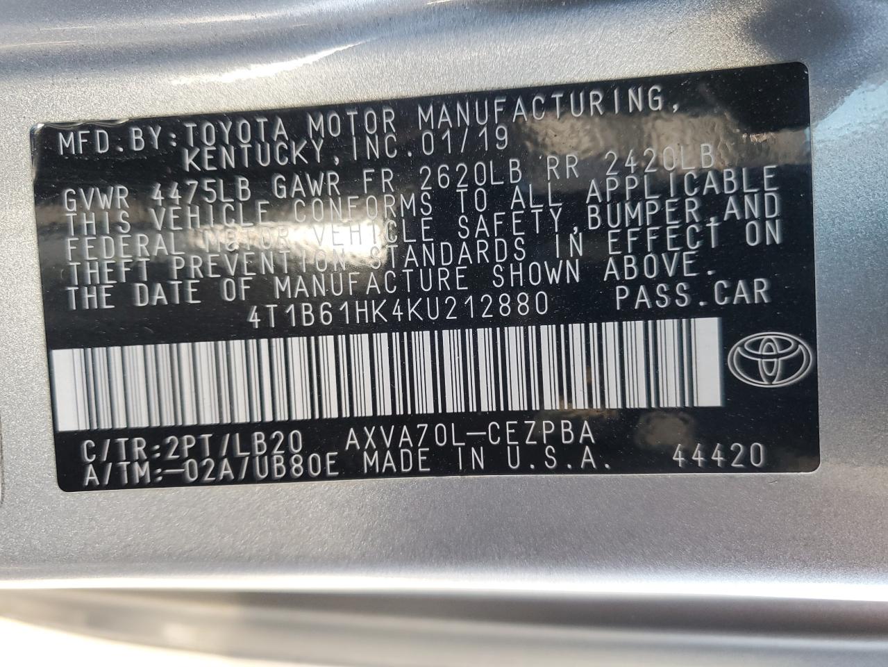 2019 Toyota Camry - Image 12