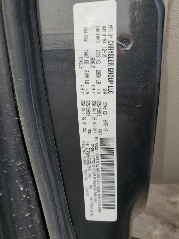 2011 Dodge Grand Caravan Mainstreet VIN: 2D4RN3DG5BR617567 Lot: 87485694