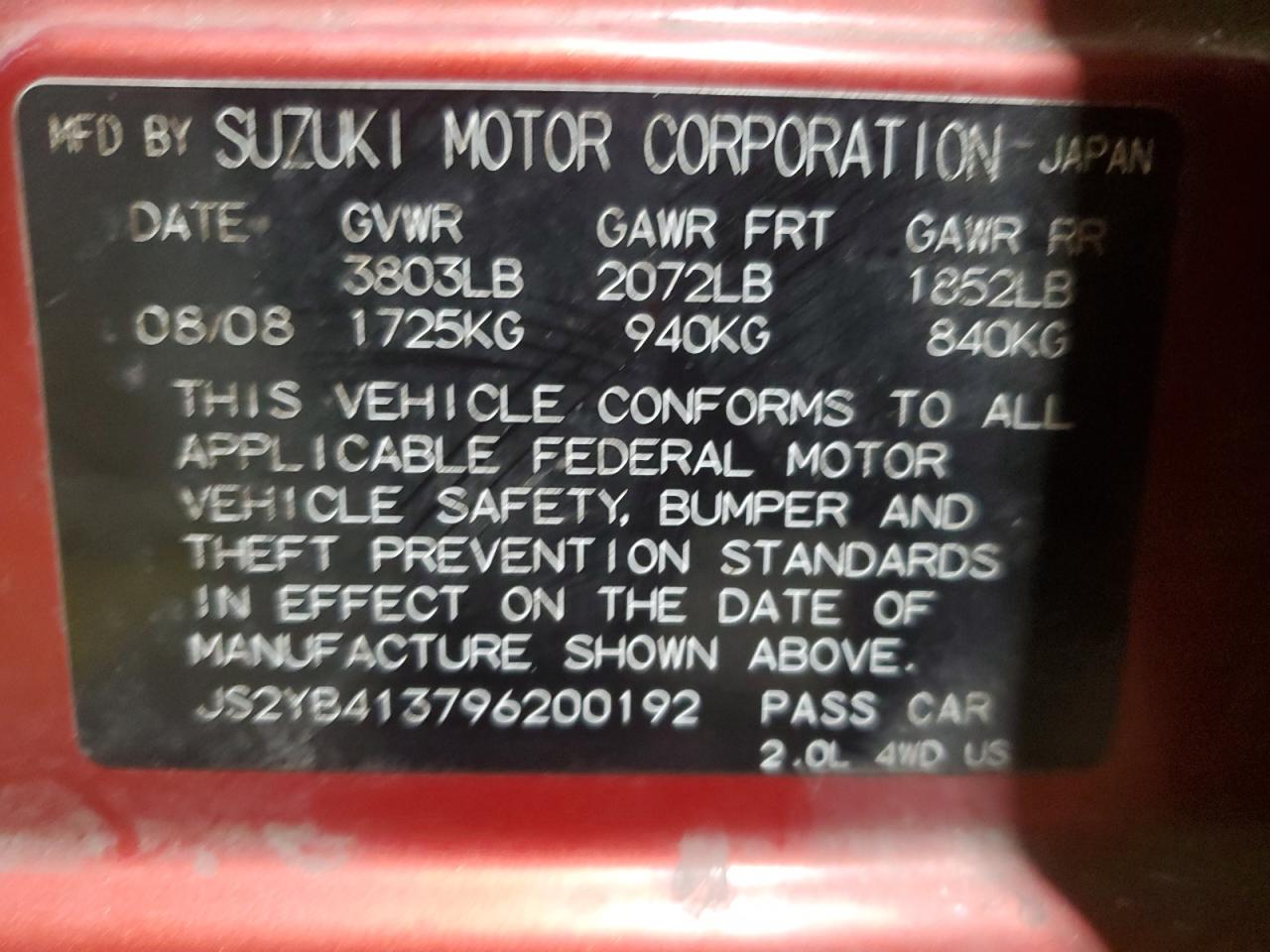 2009 Suzuki SX4 - Image 12