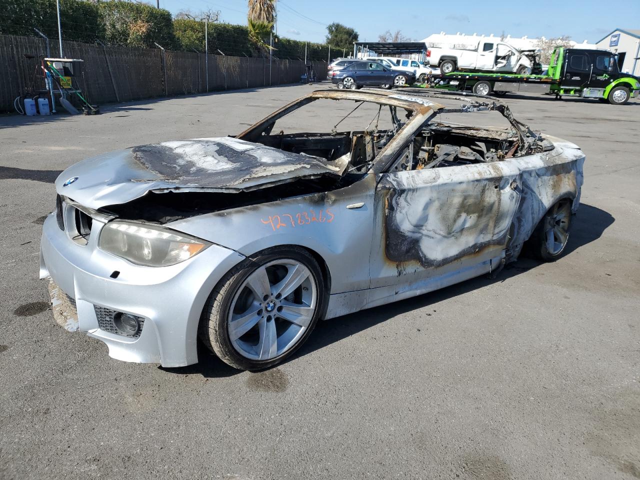 2008 Bmw 135 I за продажба в San Martin, CA - Burn
