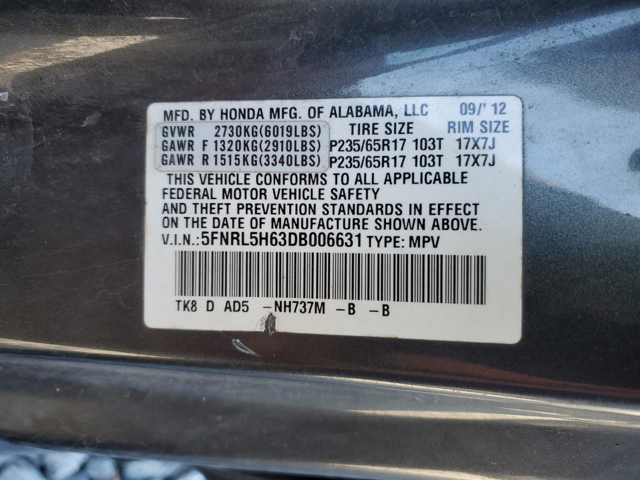 2013 Honda Odyssey - Image 13