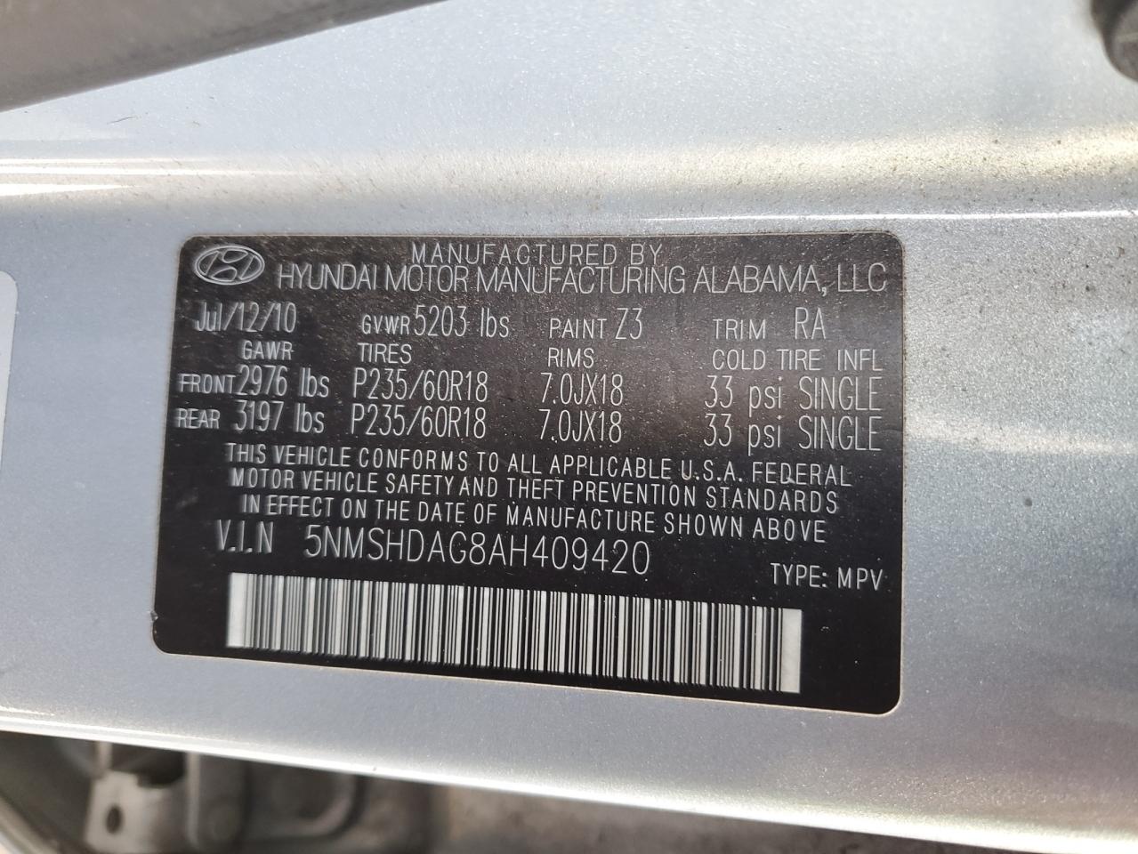 2010 Hyundai Santa Fe - Image 13