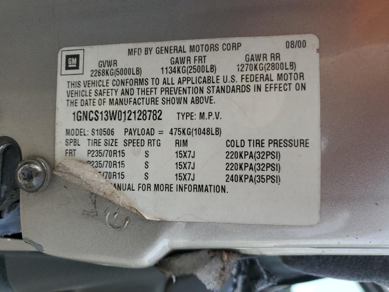 2001 Chevrolet Blazer - Image 14