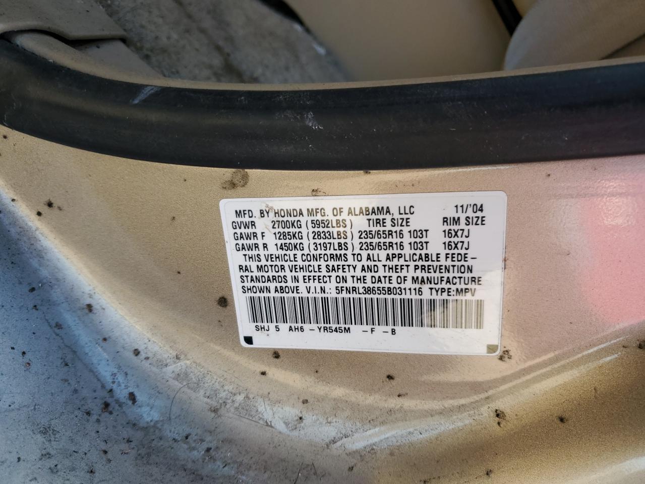 2005 Honda Odyssey - Image 13