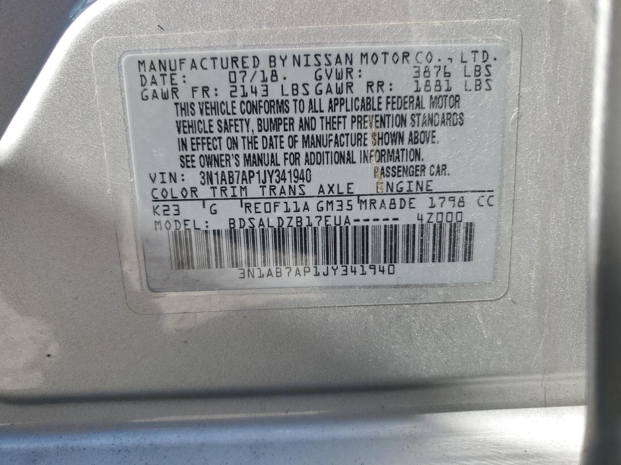 2018 Nissan Sentra - Image 12
