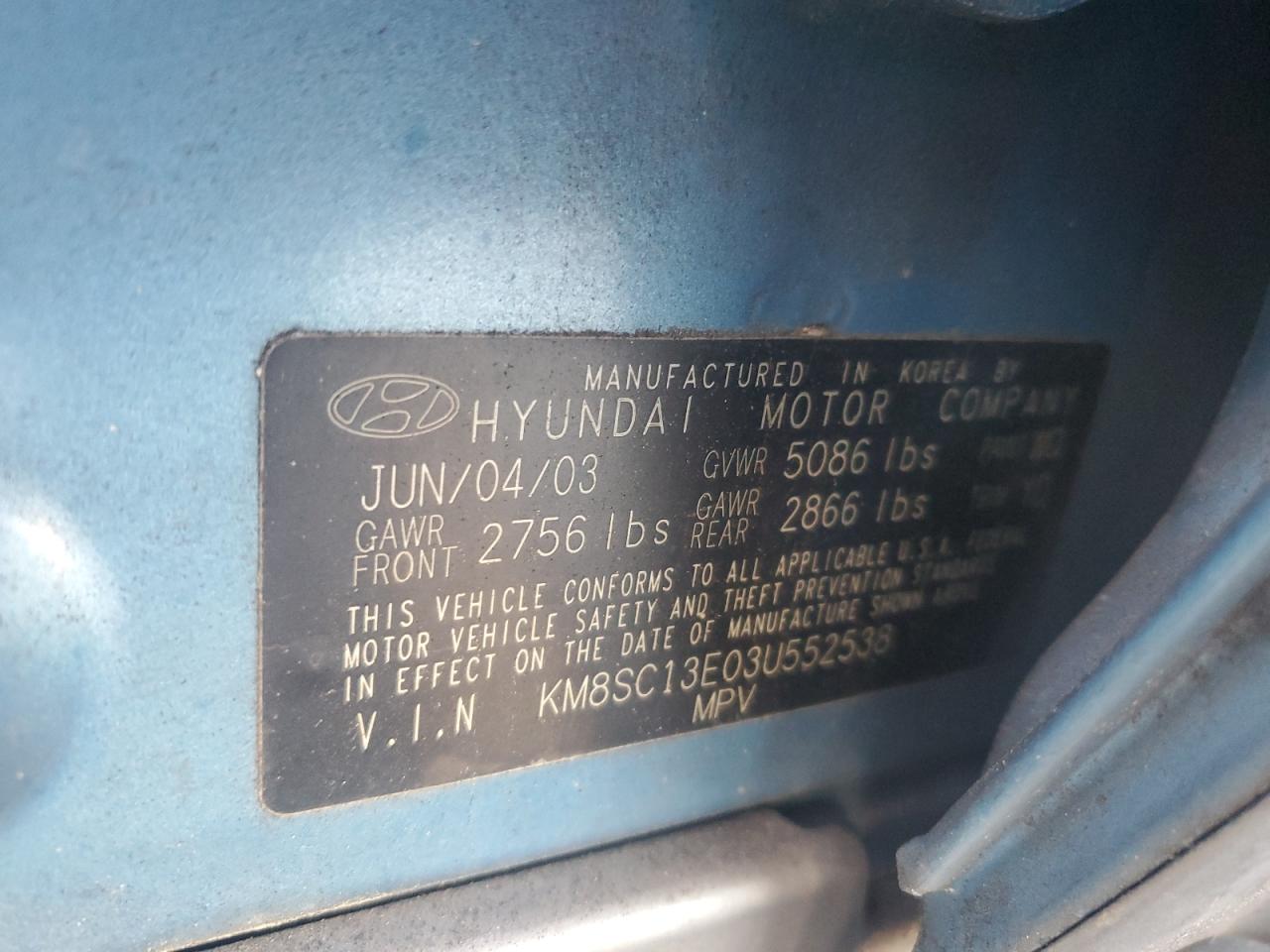 2003 Hyundai Santa Fe - Image 13