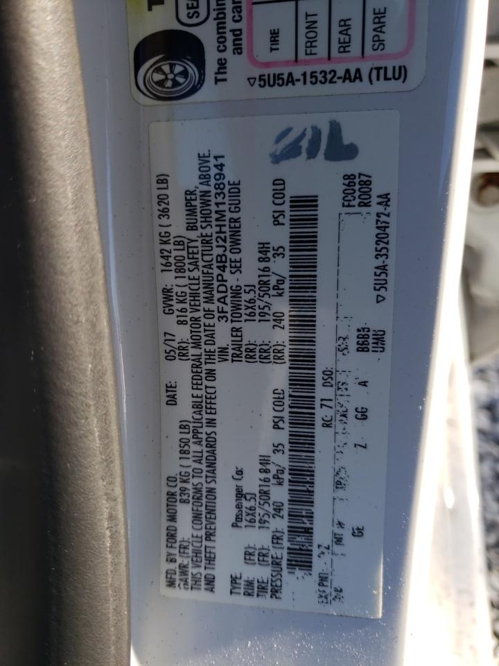 VIN 3FADP4BJ2HM138941 2017 FORD FIESTA no.13