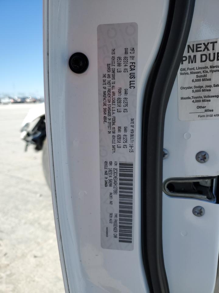 2016 Chrysler 300C VIN: 2C3CCAEG4GH127991 Lot: 42405615