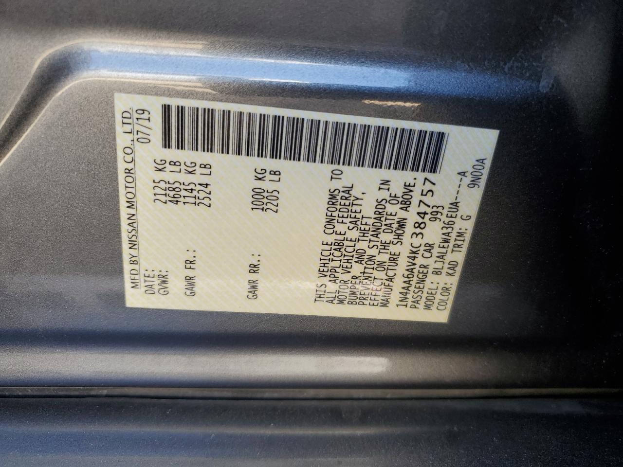 2019 Nissan Maxima - Image 12