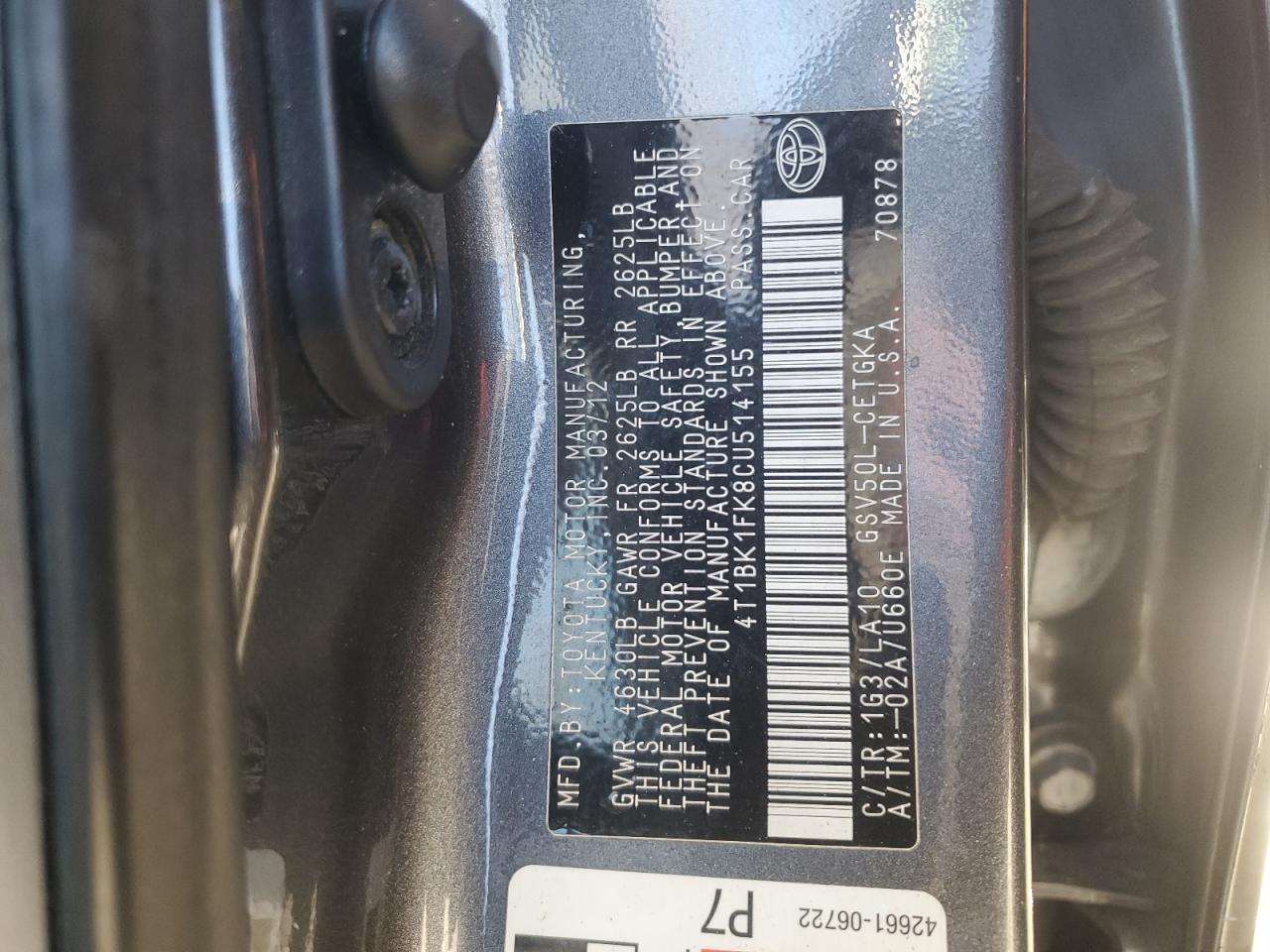 2012 Toyota Camry - Image 14