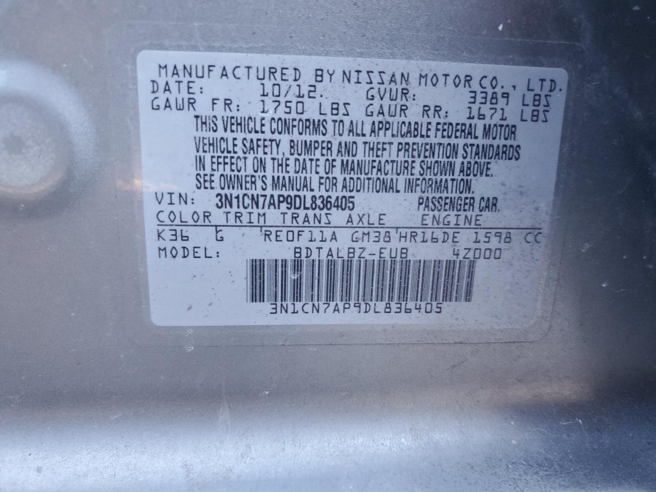 2013 Nissan Versa - Image 12