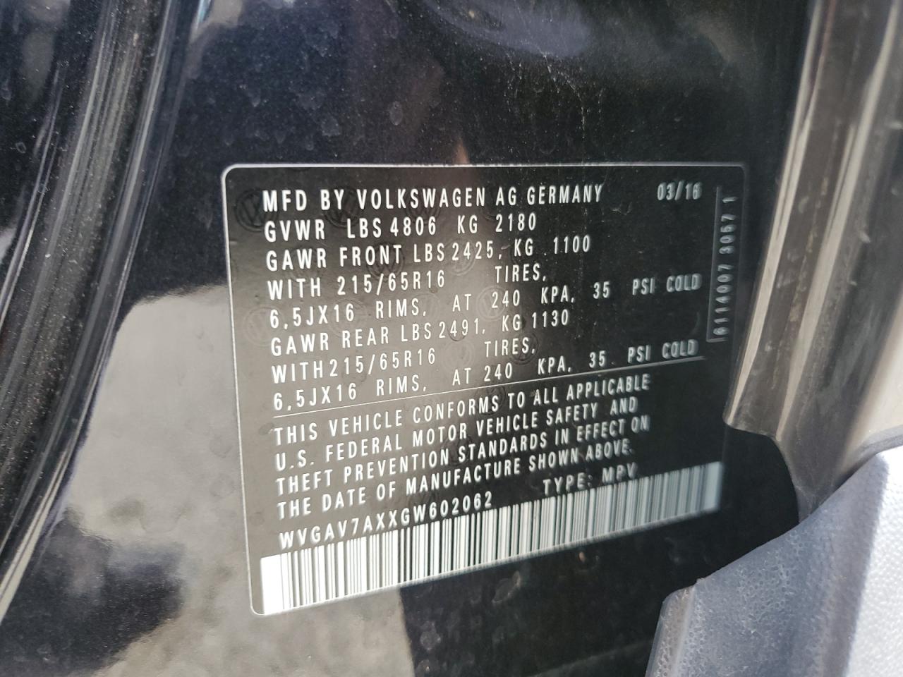 2016 Volkswagen Tiguan - Image 15