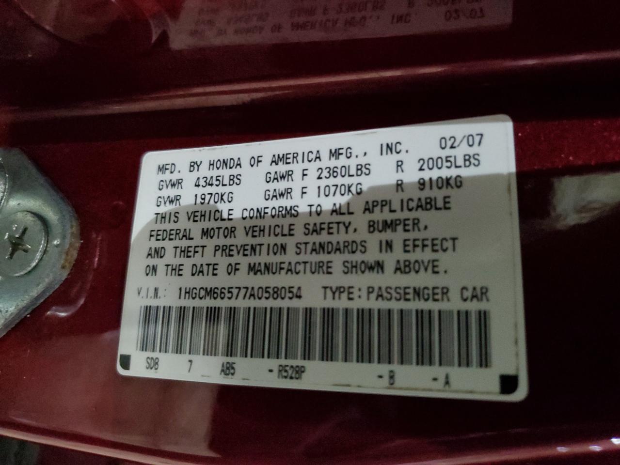 2007 Honda Accord - Image 12