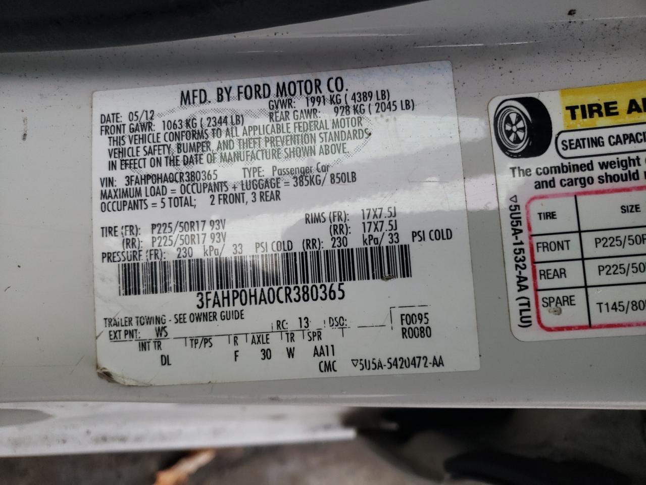 2012 Ford Fusion - Image 12