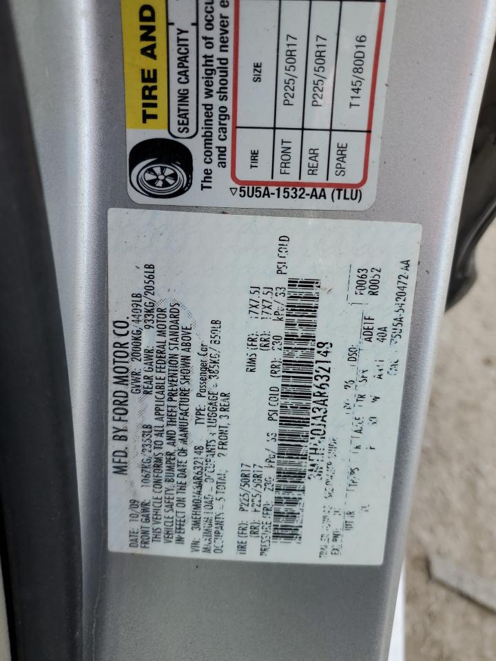 2010 Mercury Milan Premier VIN: 3MEHM0JA3AR632148 Lot: 88068185