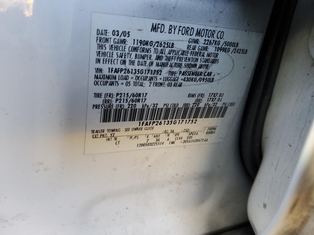 2005 Ford Five Hundred - Image 15