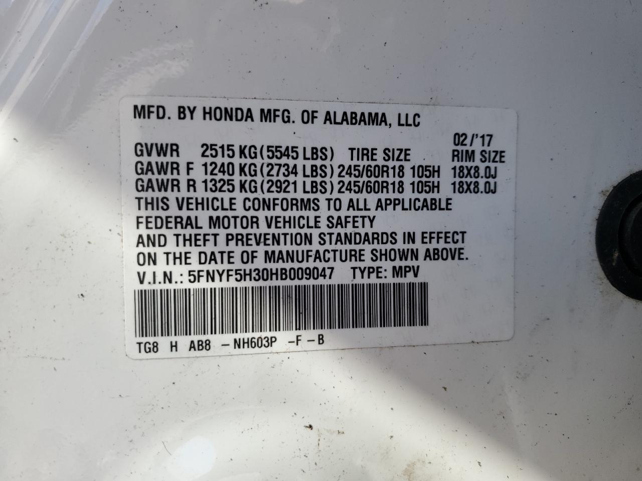 2017 Honda Pilot - Image 14