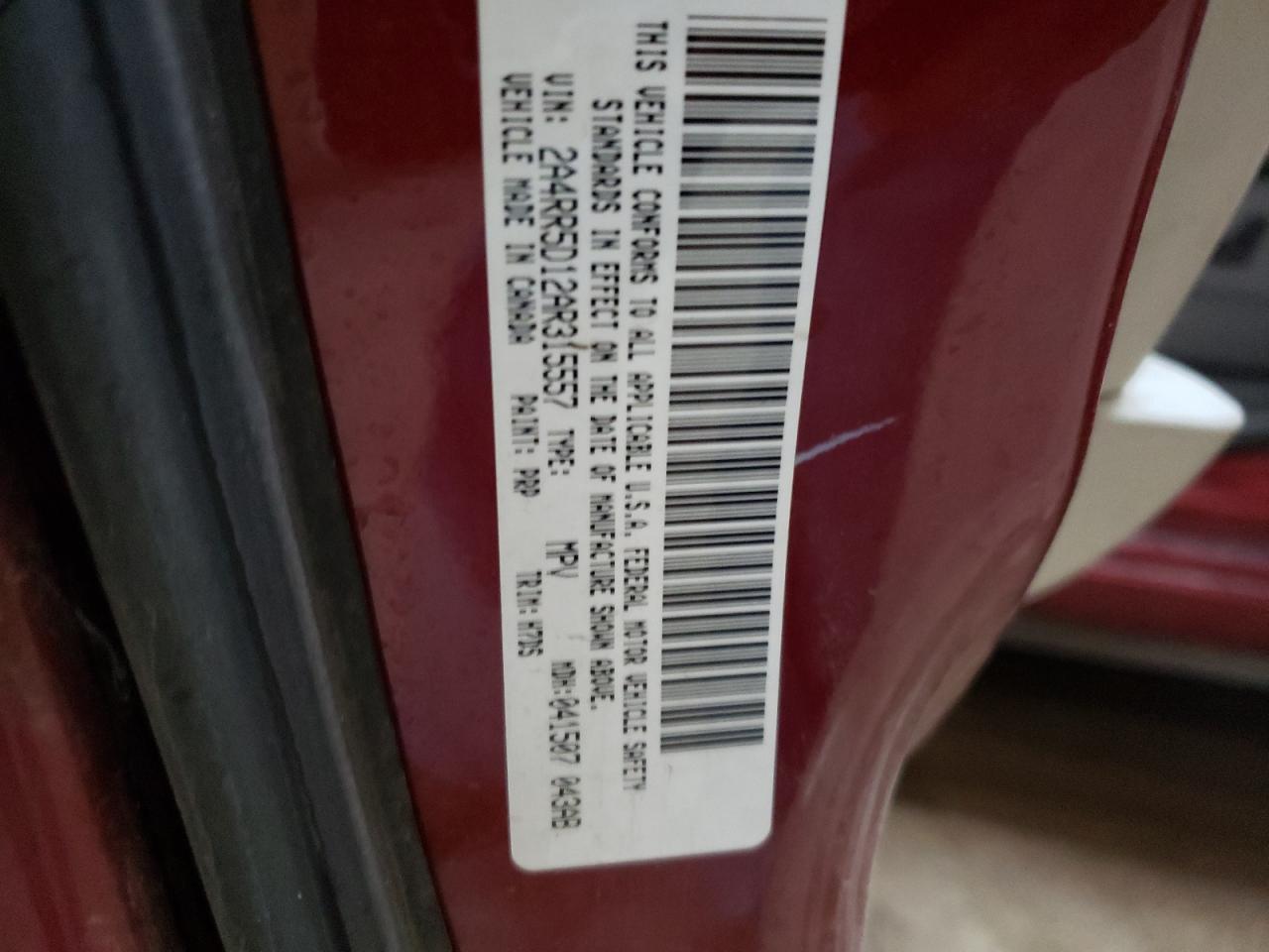 2010 Chrysler Town & Cou VIN: 0LDL0T85316644 Lot: 41710805