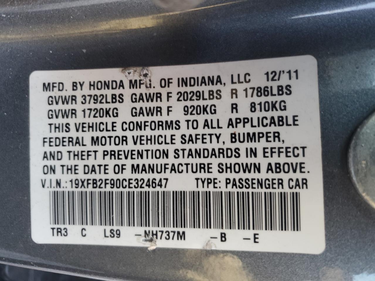 2012 Honda Civic - Image 12