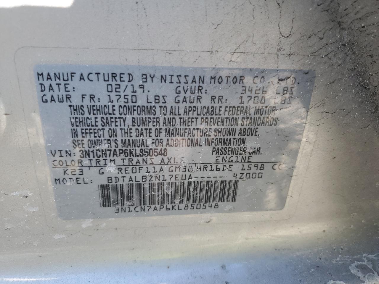 2019 Nissan Versa - Image 13