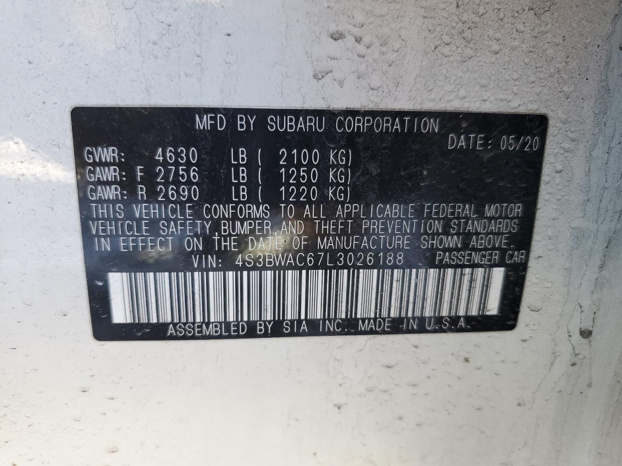 2020 Subaru Legacy - Image 12