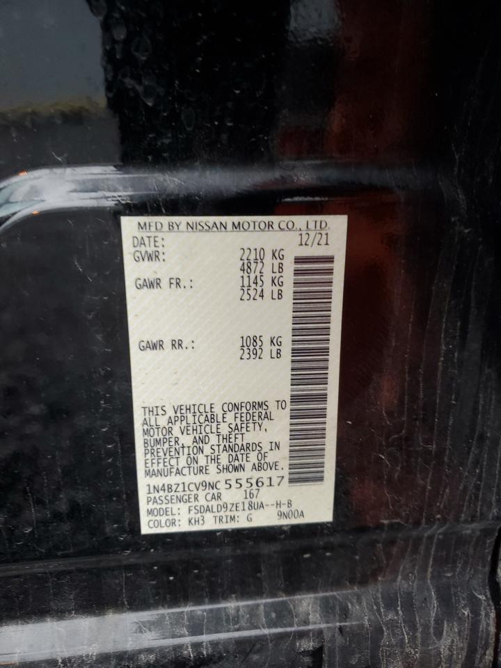 2022 Nissan Leaf Sv Plus VIN: 1N4BZ1CV9NC555617 Lot: 43610685