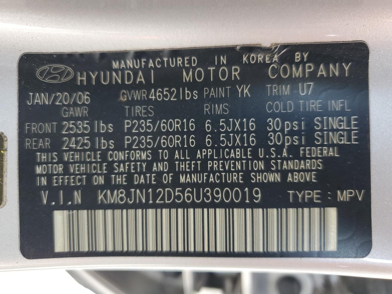 2006 Hyundai Tucson - Image 13