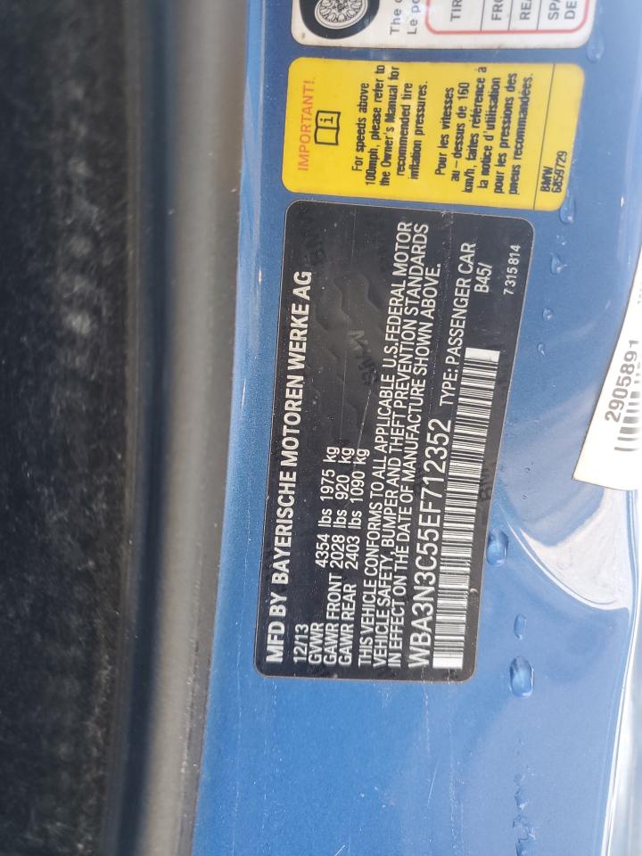 2014 BMW 428 I VIN: WBA3N3C55EF712352 Lot: 88604955