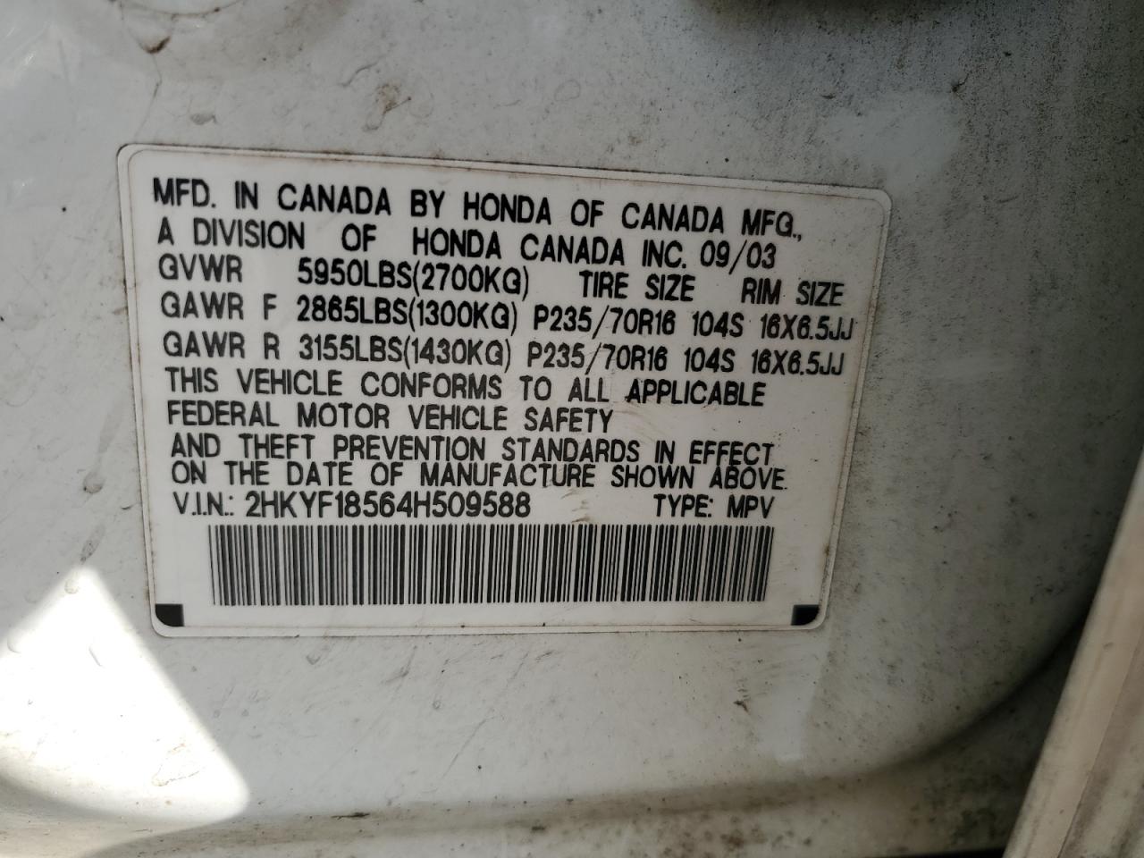 2004 Honda Pilot - Image 13