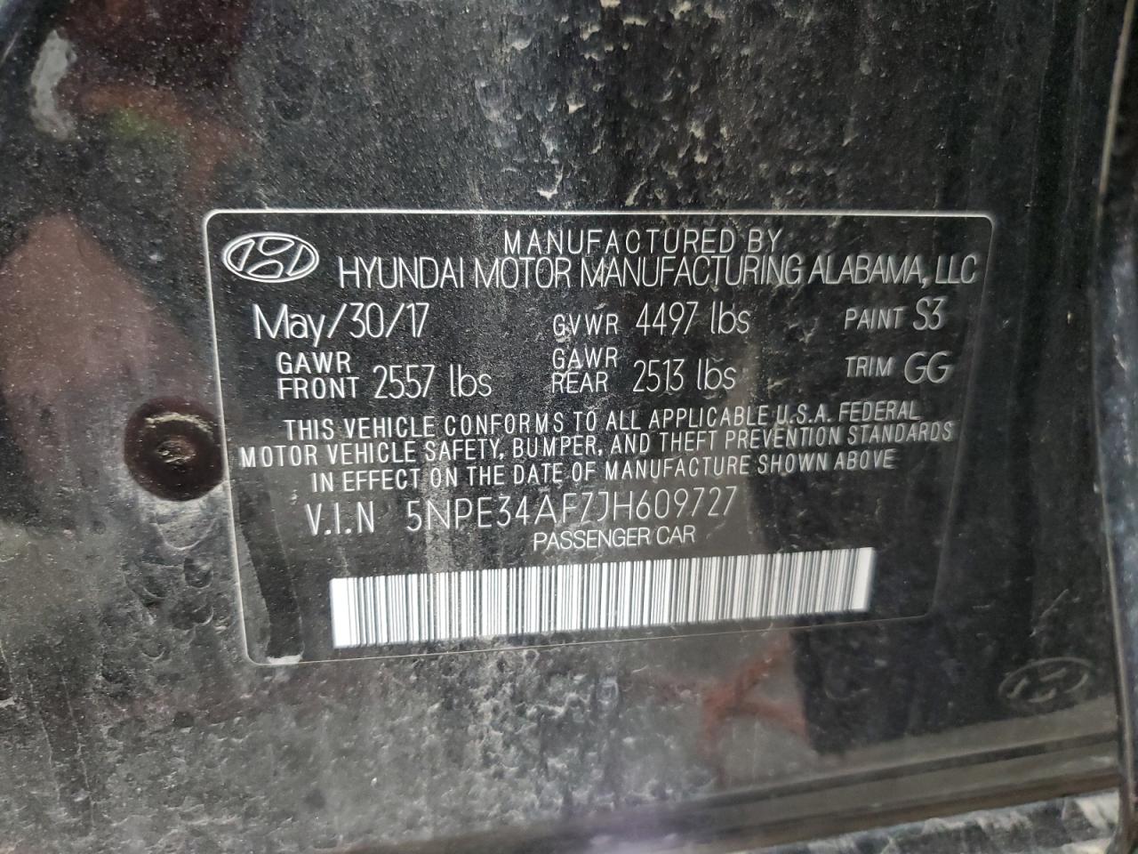 2018 Hyundai Sonata Sport VIN: 5NPE34AF7JH609727 Lot: 85722644