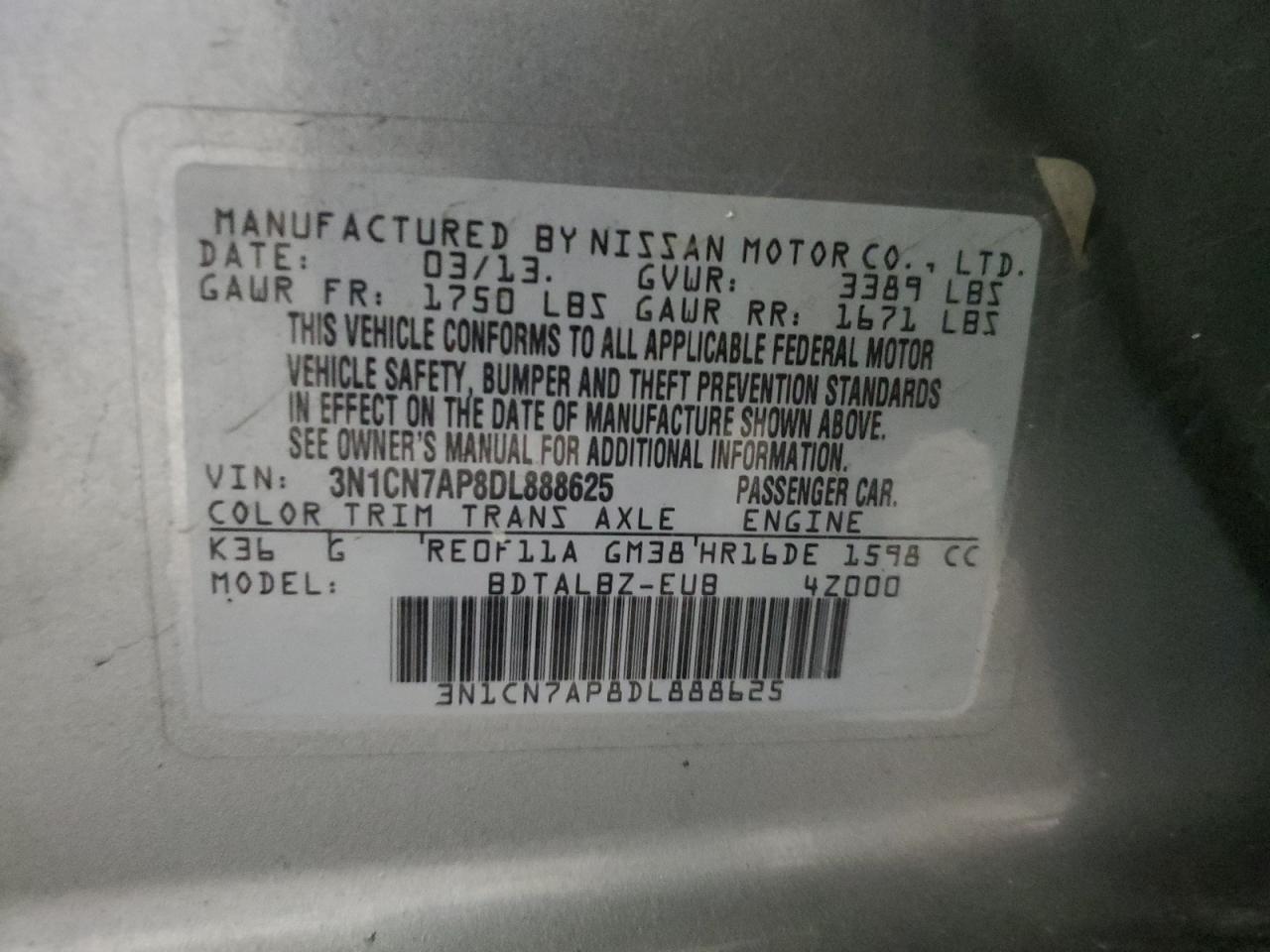 2013 Nissan Versa - Image 12