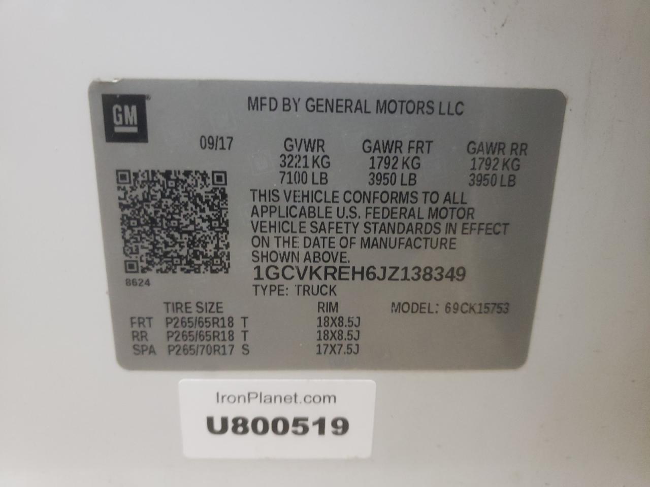 2018 Chevrolet Silverado K1500 Lt VIN: 1GCVKREH6JZ138349 Lot: 42260075