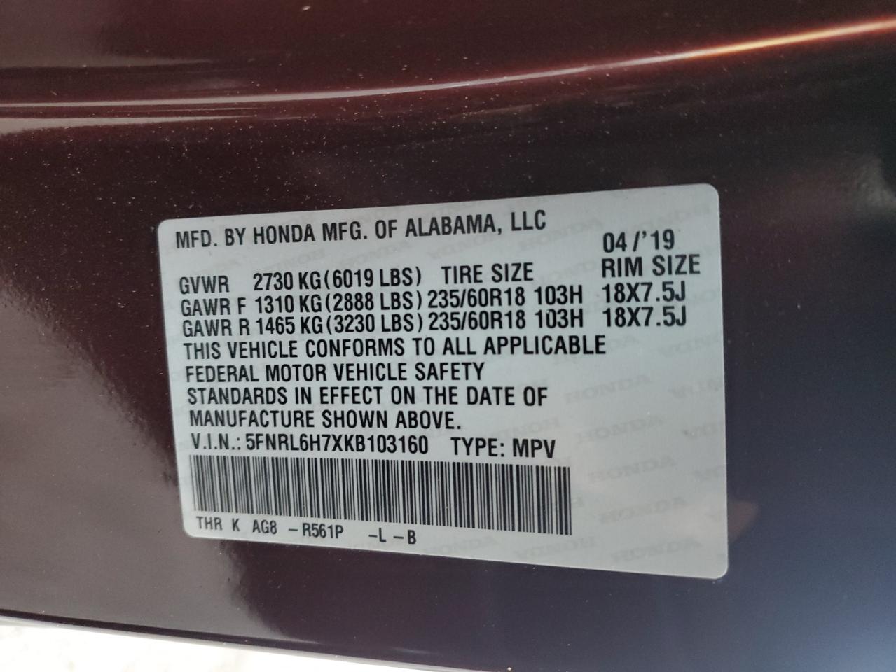 2019 Honda Odyssey - Image 16