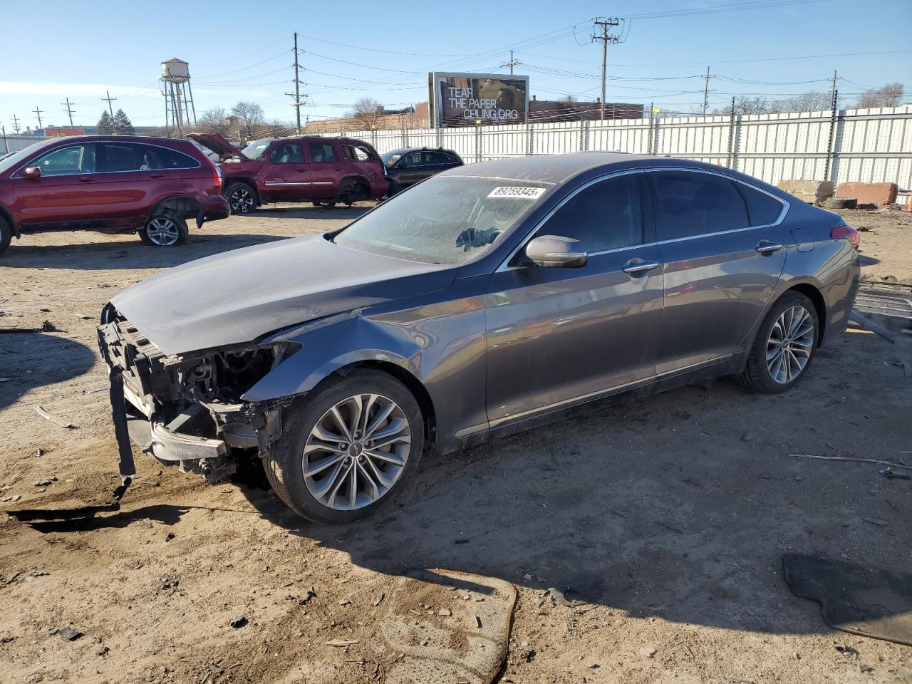 2015 Hyundai Genesis 3.8L de vânzare în Chicago Heights, IL - Front End
