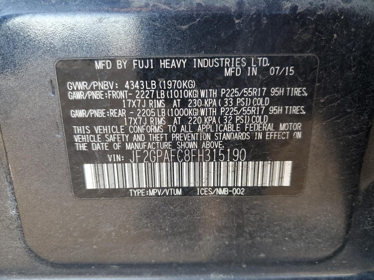 2015 Subaru XV - Image 15