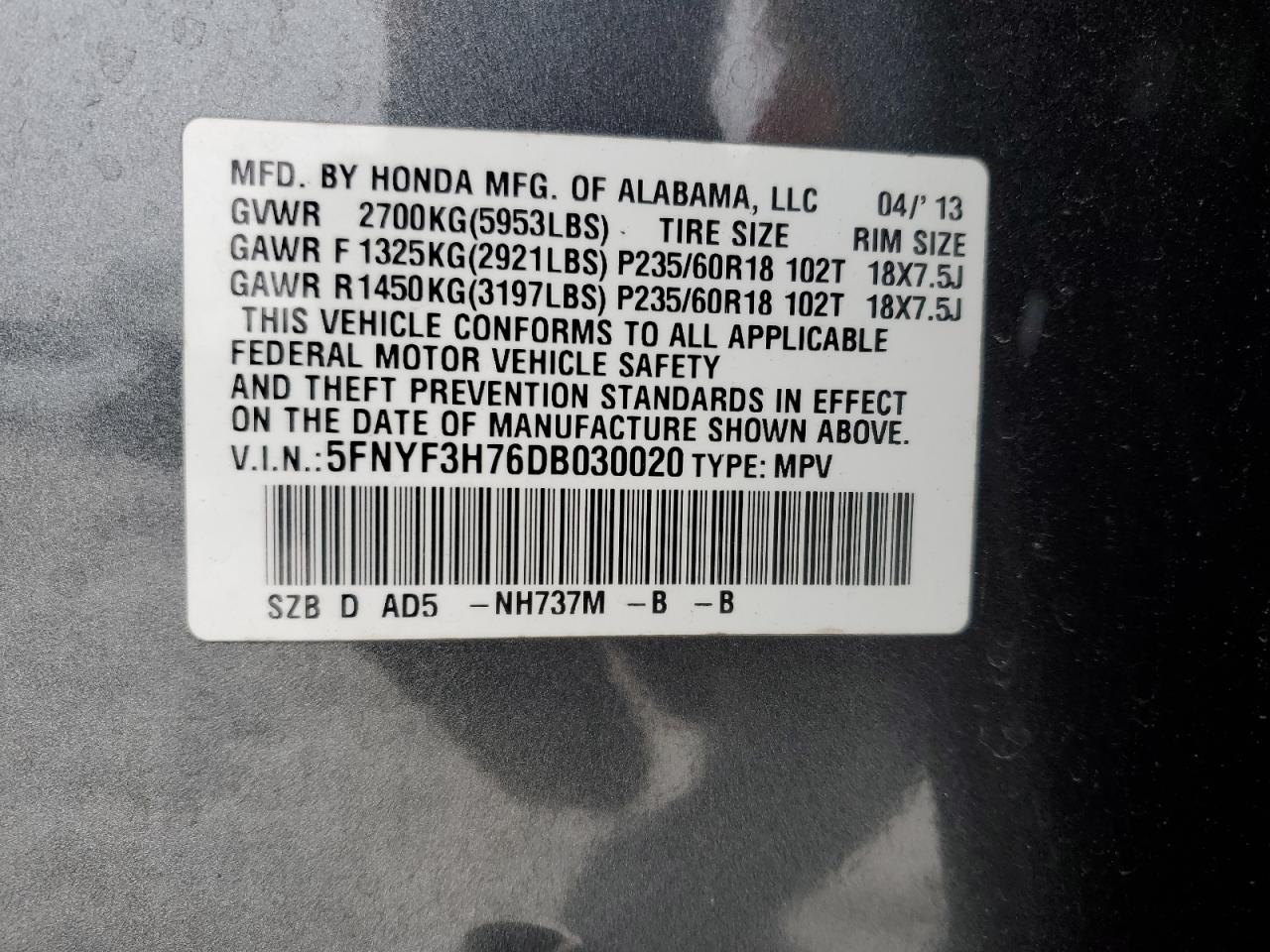 2013 Honda Pilot - Image 14
