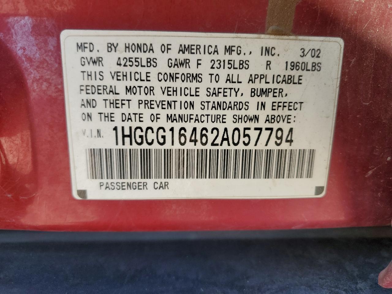 2002 Honda Accord - Image 12
