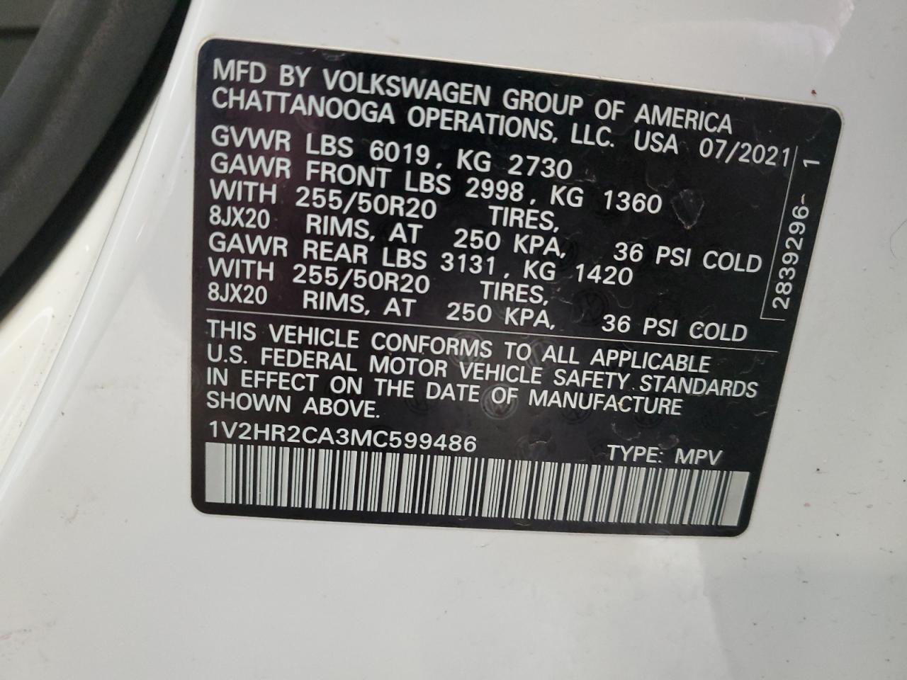 2021 Volkswagen Atlas - Image 12