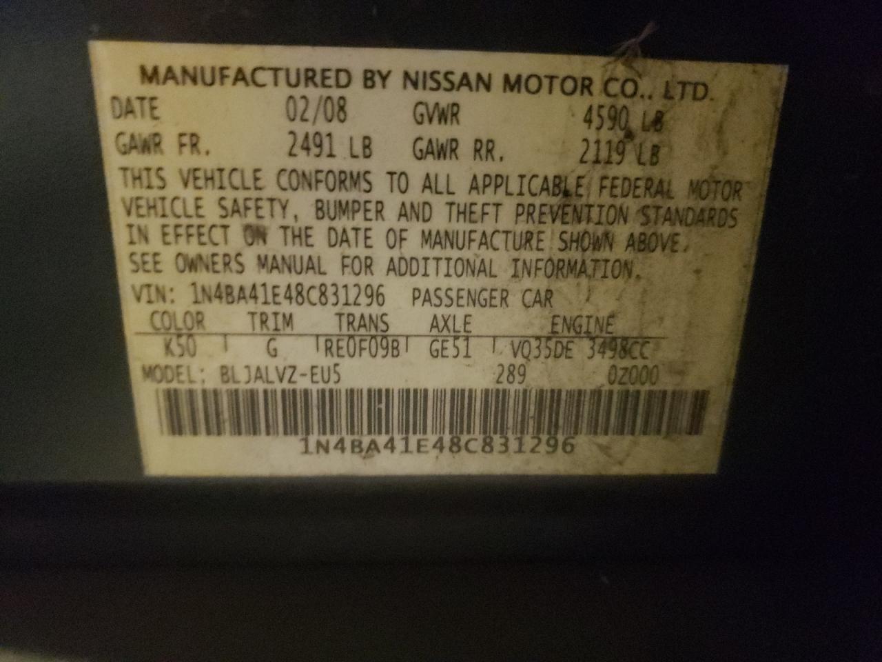 2008 Nissan Maxima - Image 12
