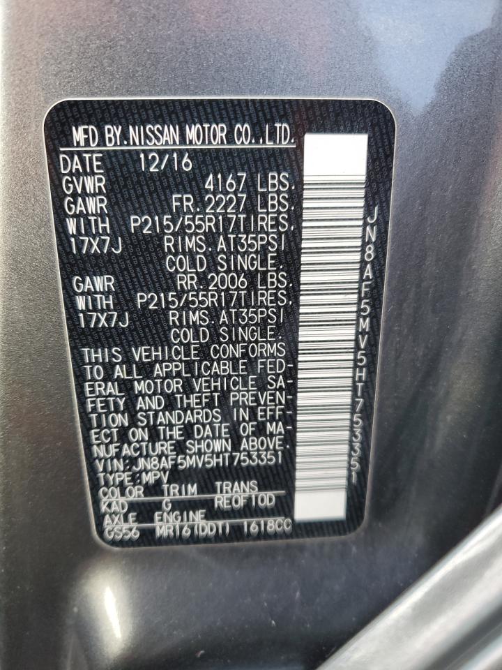 2017 Nissan Juke S VIN: JN8AF5MV5HT753351 Lot: 88069115