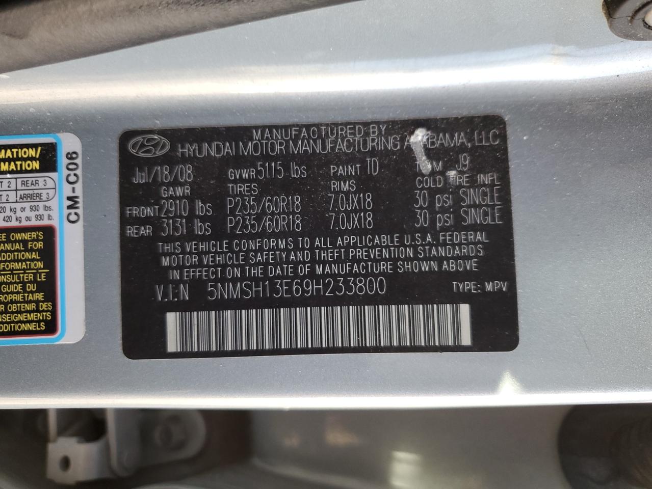 2009 Hyundai Santa Fe - Image 13