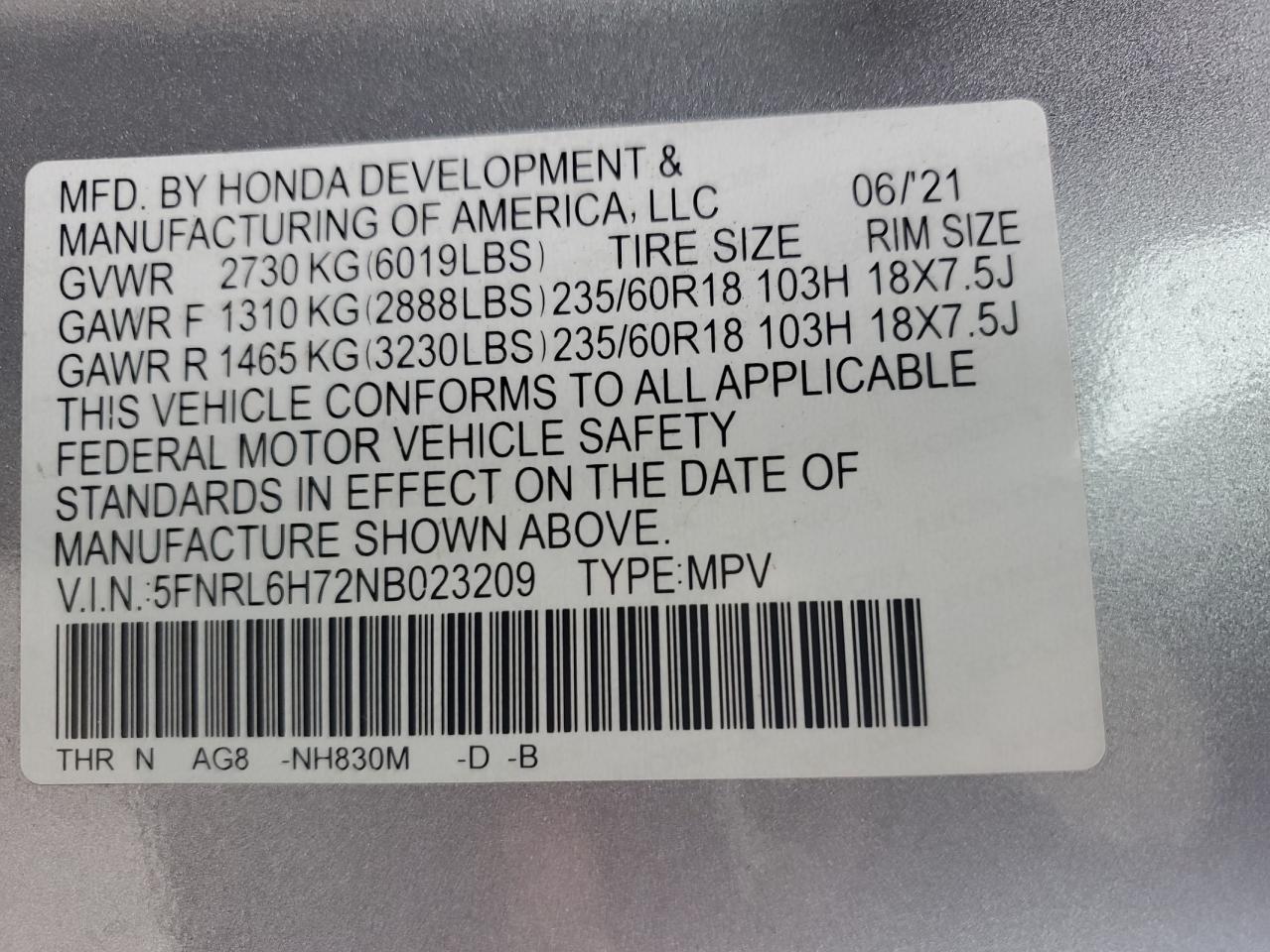 2022 Honda Odyssey - Image 13