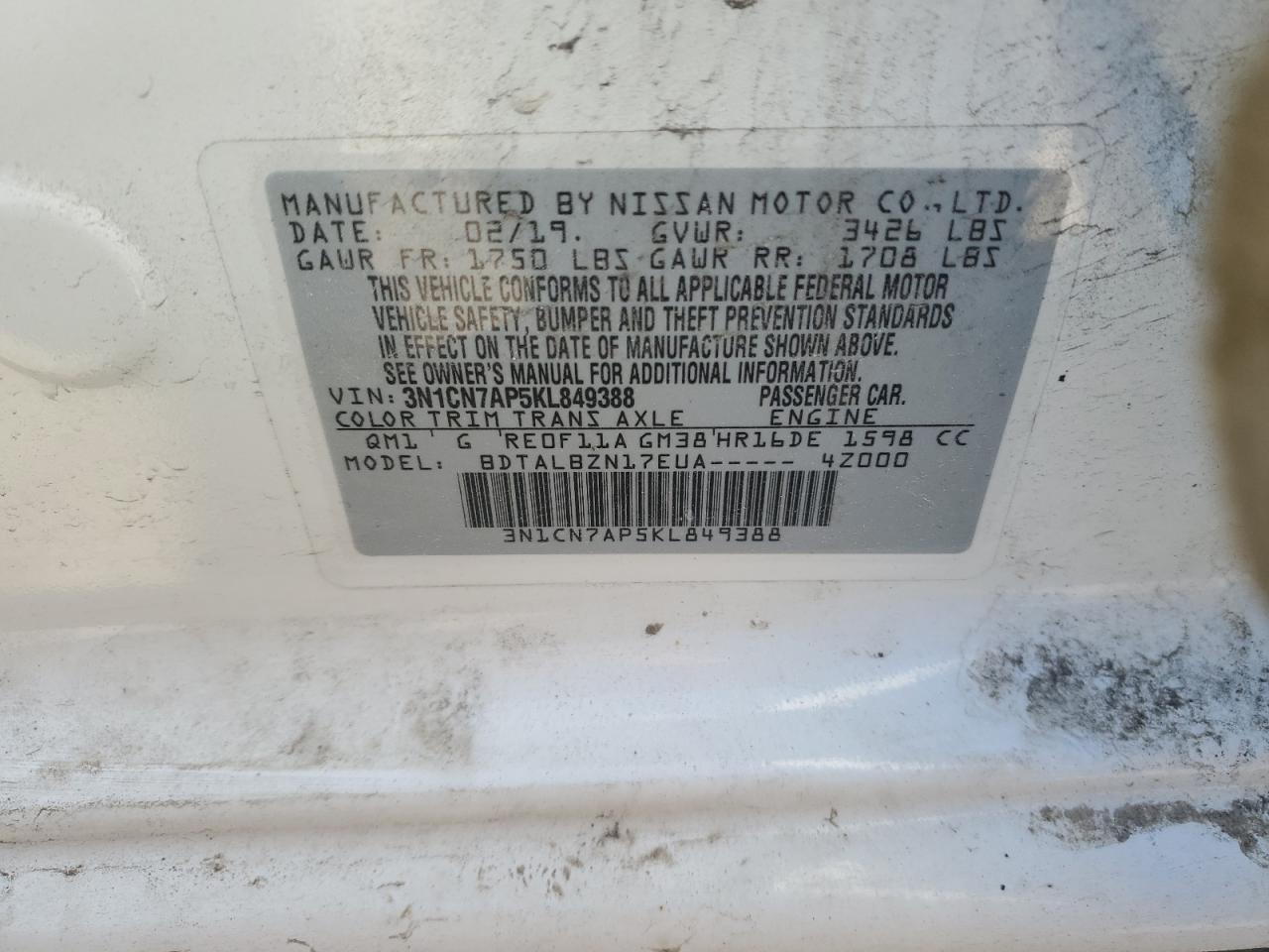 2019 Nissan Versa - Image 13