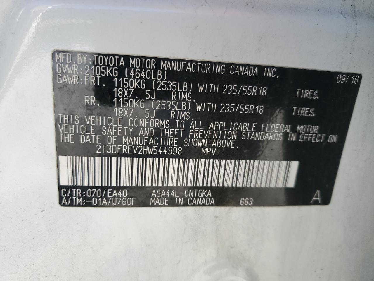 2017 Toyota RAV 4 - Image 14