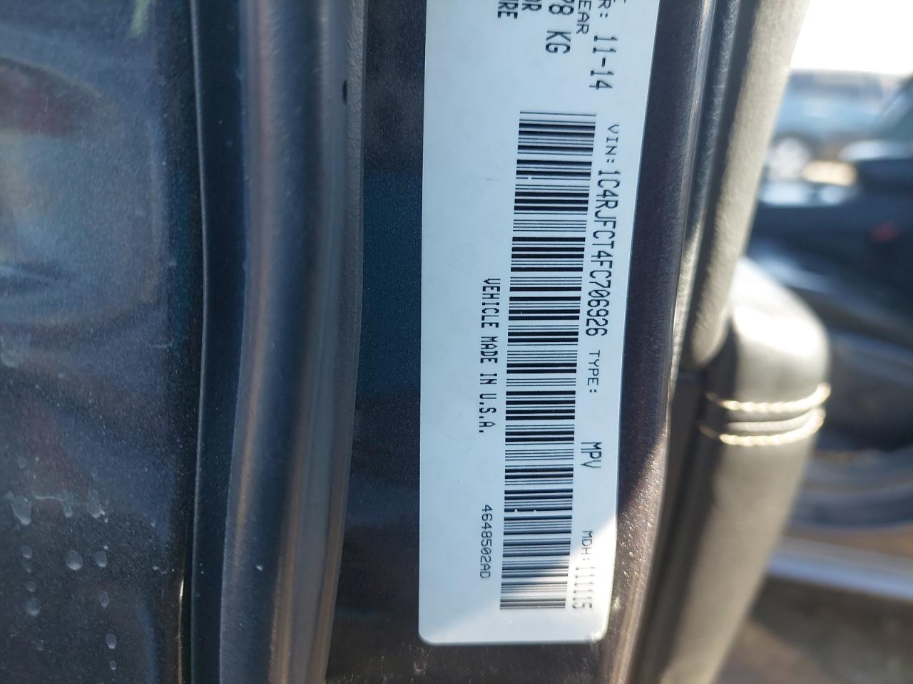 1C4RJFCT4FC706926 - 2015 Jeep GRAND CHER - #89043835