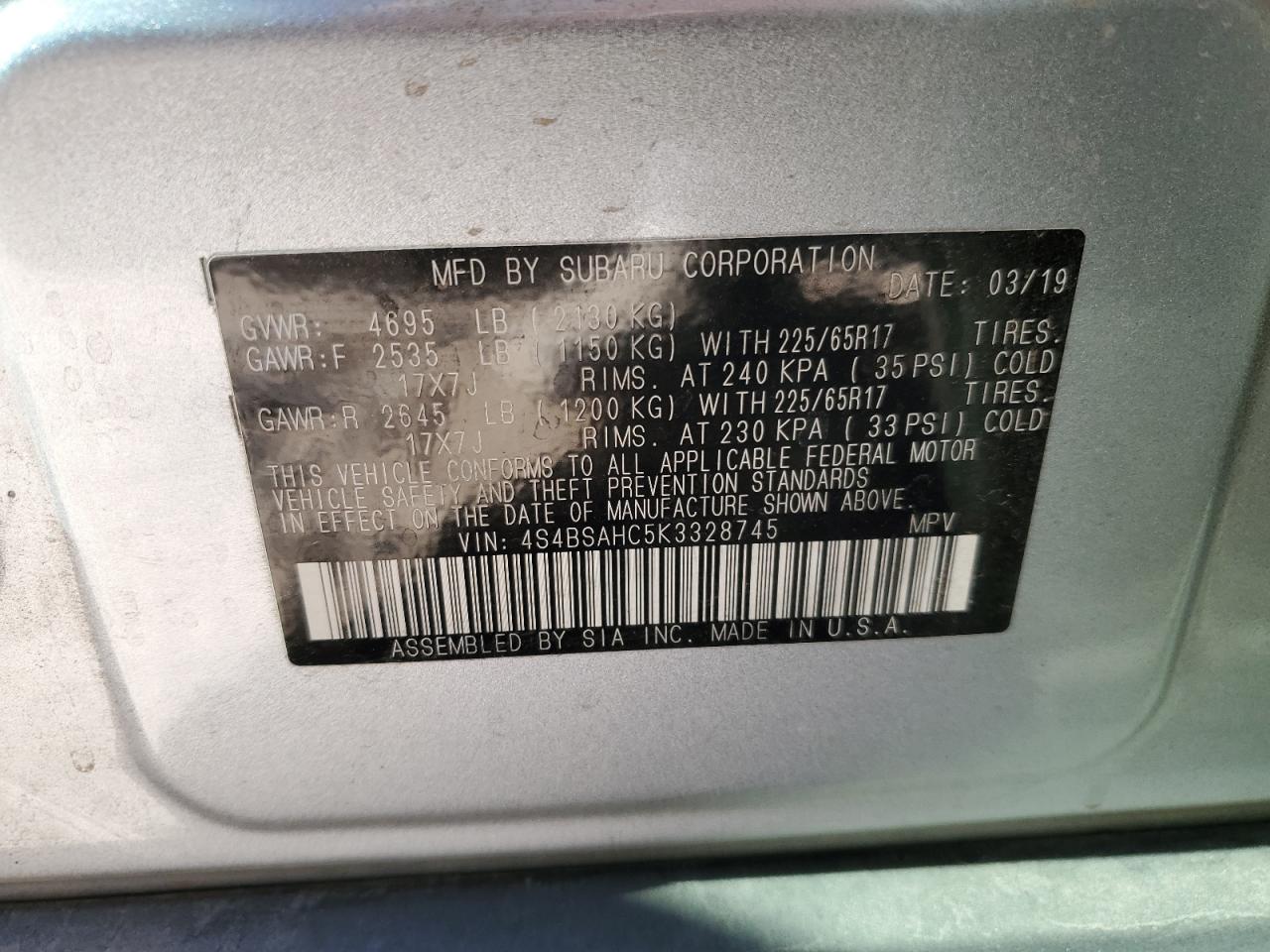 2019 Subaru Outback - Image 12