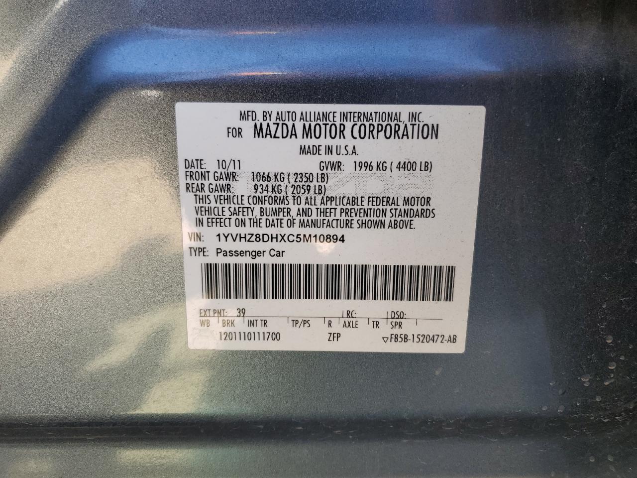 2012 Mazda 6 - Image 13