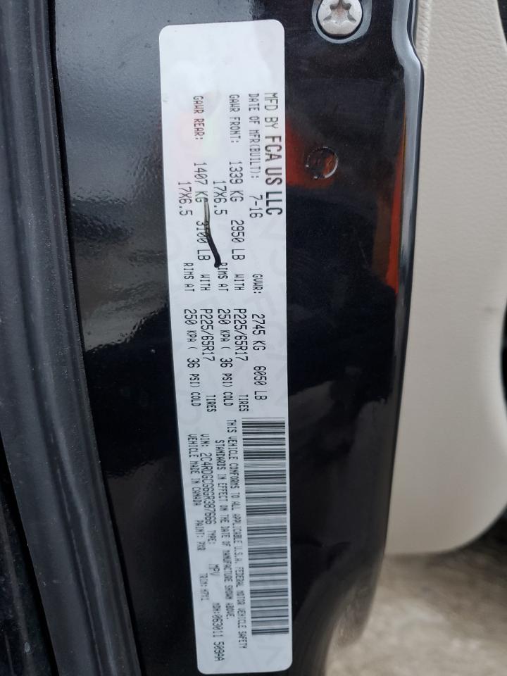 2016 Dodge Grand Caravan Sxt VIN: 2C4RDGCG6GR387666 Lot: 87806165