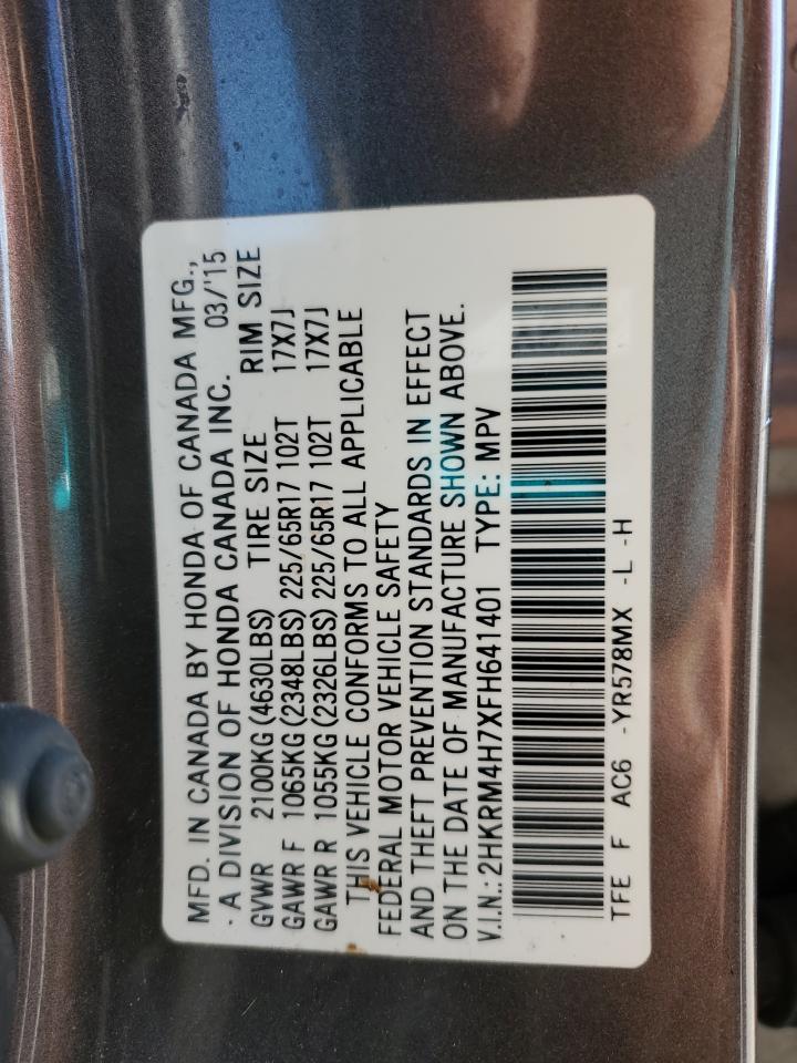 2015 Honda Cr-V Exl VIN: 2HKRM4H7XFH641401 Lot: 88912625