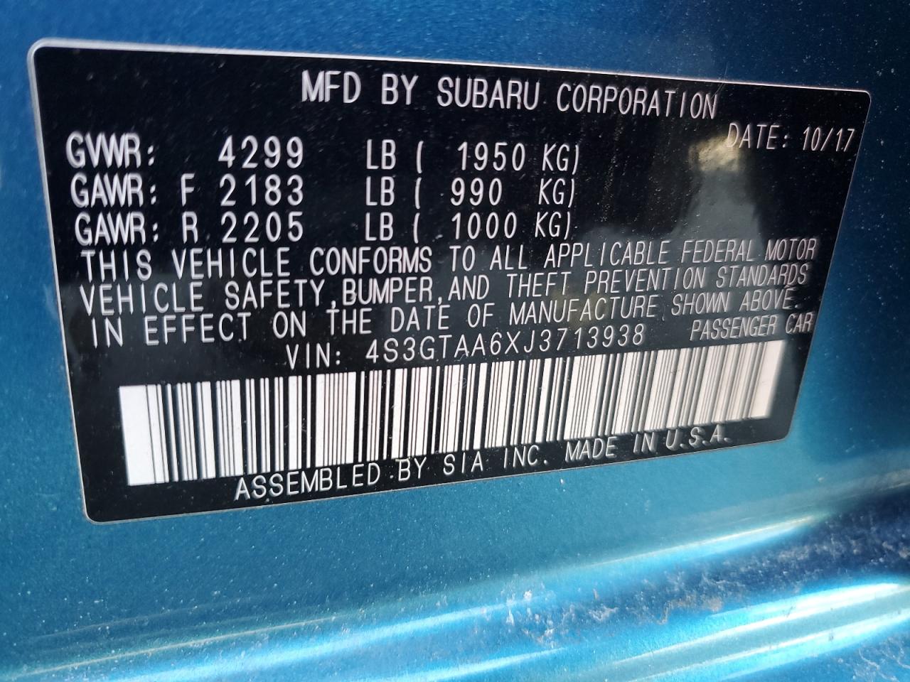 2018 Subaru Impreza - Image 12